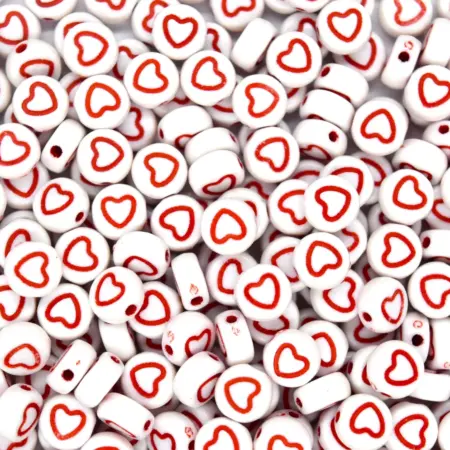 Мънисто сърце 1 - 7х3.6 мм.