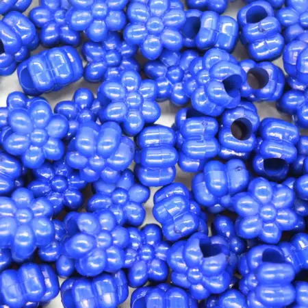 Мънисто цвете - синьо 11х8 мм.