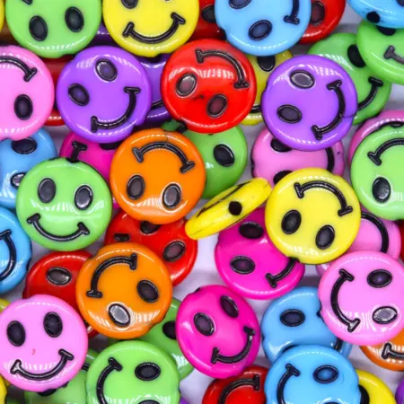 Мънисто усмивка многоцветни 14х5 мм.