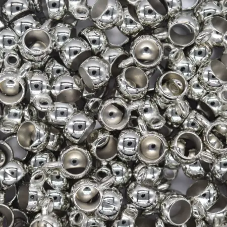 Мънисто сребърна обеца 12х8.5 мм.