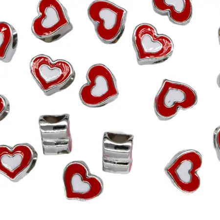 Мънисто CCB - сърце 11х7 мм.