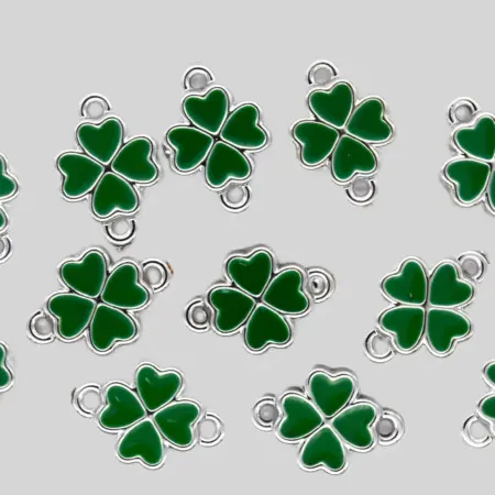 Свързващо CCB мънисто детелина 19х13х2.5 мм.