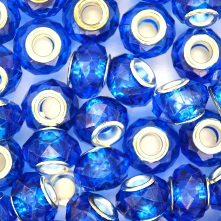 Мънисто CCB – син 14х9 мм.