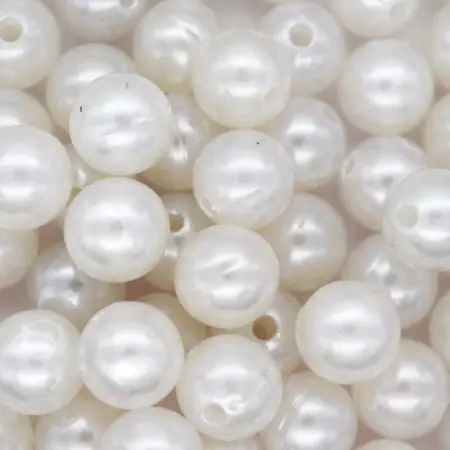 Мънисто перла - екрю 12 мм.
