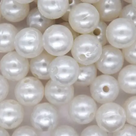 Мънисто голяма перла - екрю 14 мм.