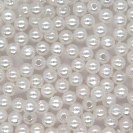 Мънисто перла екрю 6 мм.