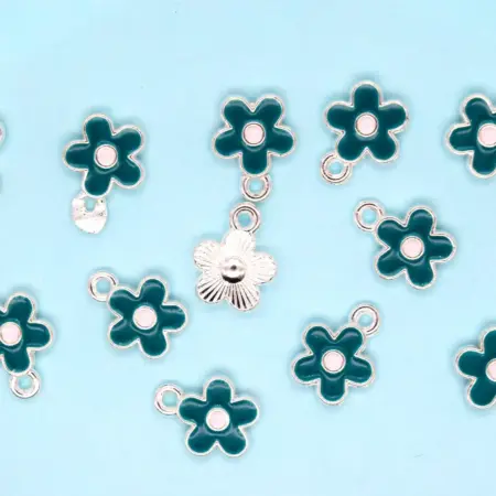 Метално мънисто - висулка 12х10х2 мм.