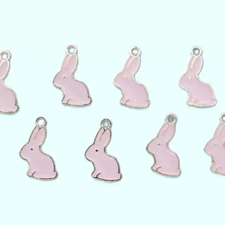 Метално мънисто висулка – зайче 18х9 мм. 1