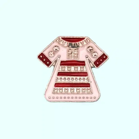 Метална брошка с кристали – носия 12 бр.