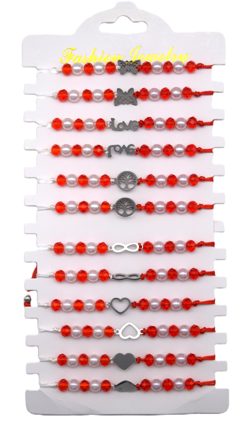 Комплект от 12 гривни - мартеница с мъниста 2