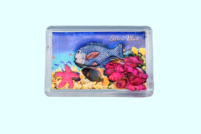 Сувенирен 3D магнит плочка - Свети Влас 2