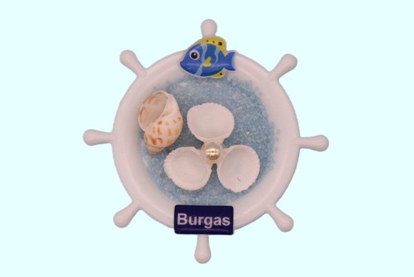 Сувенирен 3D магнит рул - Бургас 2