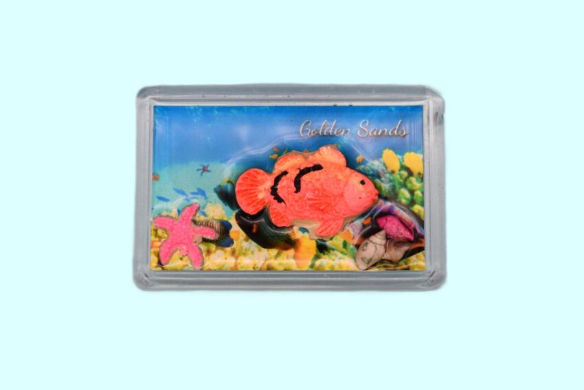 Сувенирен 3D магнит плочка - Златни пясъци