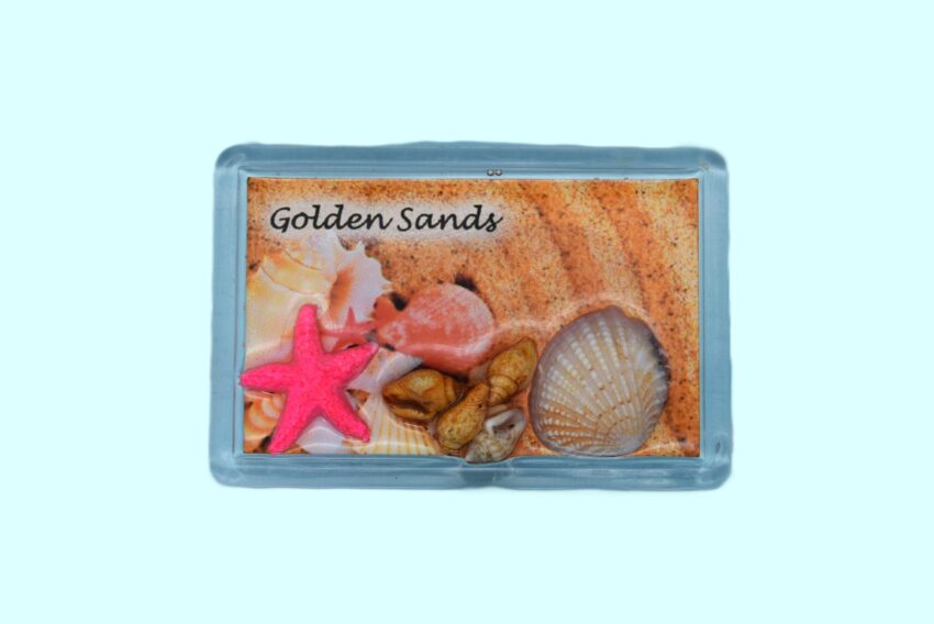Сувенирен 3D магнит плочка - Златни пясъци 2