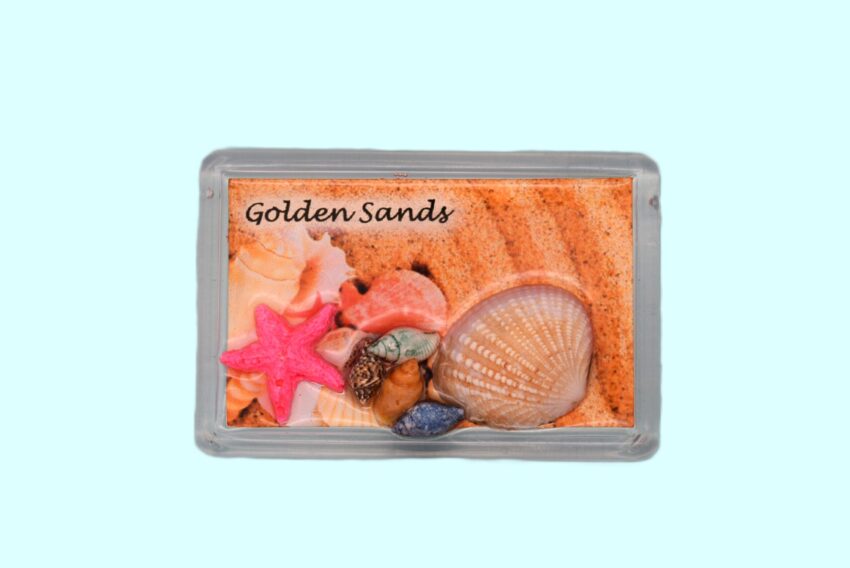 Сувенирен 3D магнит плочка - Златни пясъци 5