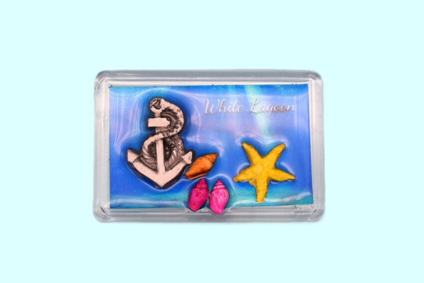 Сувенирен 3D магнит плочка - Бяла лагуна 2