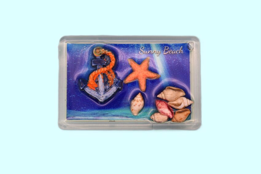 Сувенирен 3D магнит плочка - Слънчев бряг