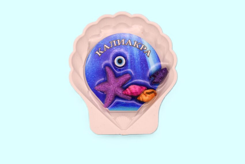 Сувенирен 3D магнит мида - Калиакра 2