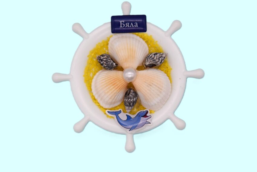 Сувенирен 3D магнит рул - Бяла 2