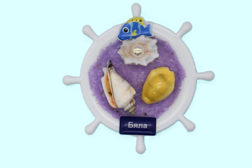 Сувенирен 3D магнит рул - Бяла 4