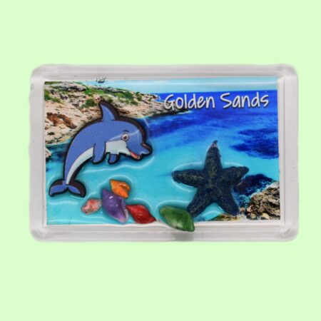 Сувенирен 3D магнит плочка – Златни пясъци 6