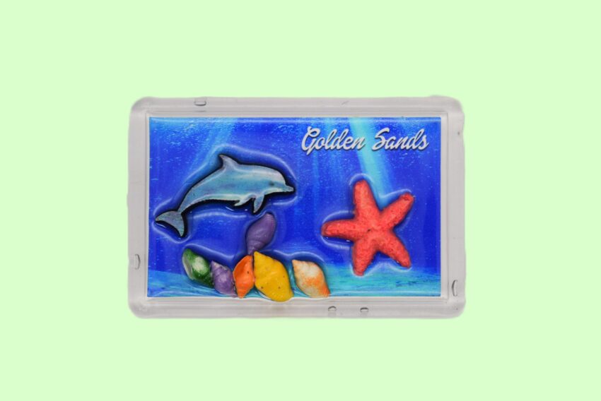 Сувенирен 3D магнит плочка - Златни пясъци 7