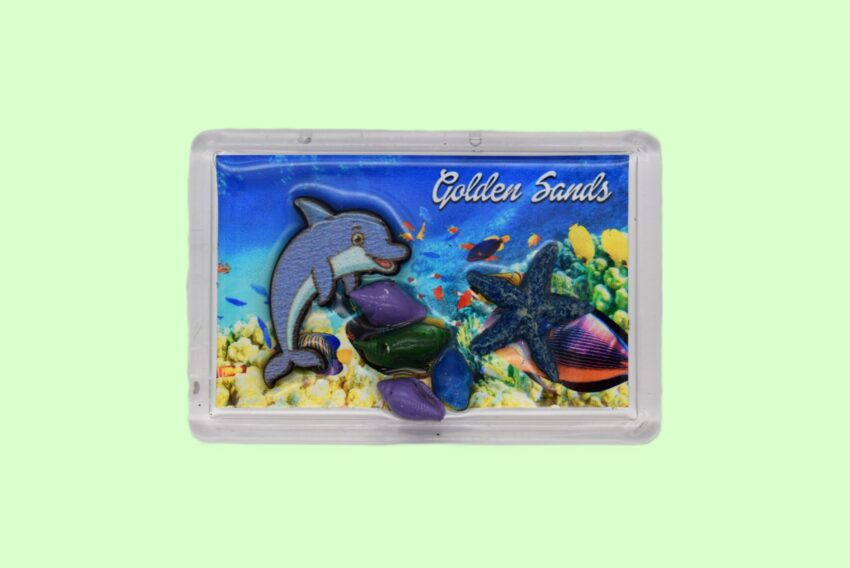 Сувенирен 3D магнит плочка - Златни пясъци 10