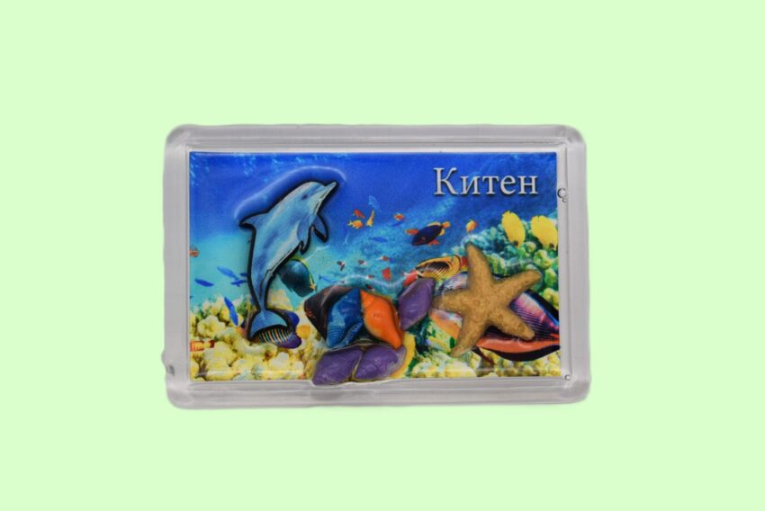 Сувенирен 3D магнит плочка - Китен 4