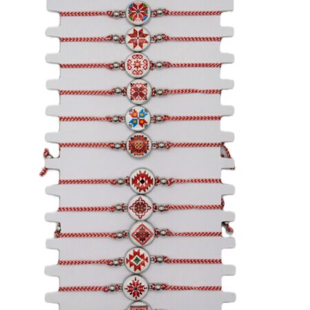 Комплект от 12 гривни – мартеница с мъниста 19