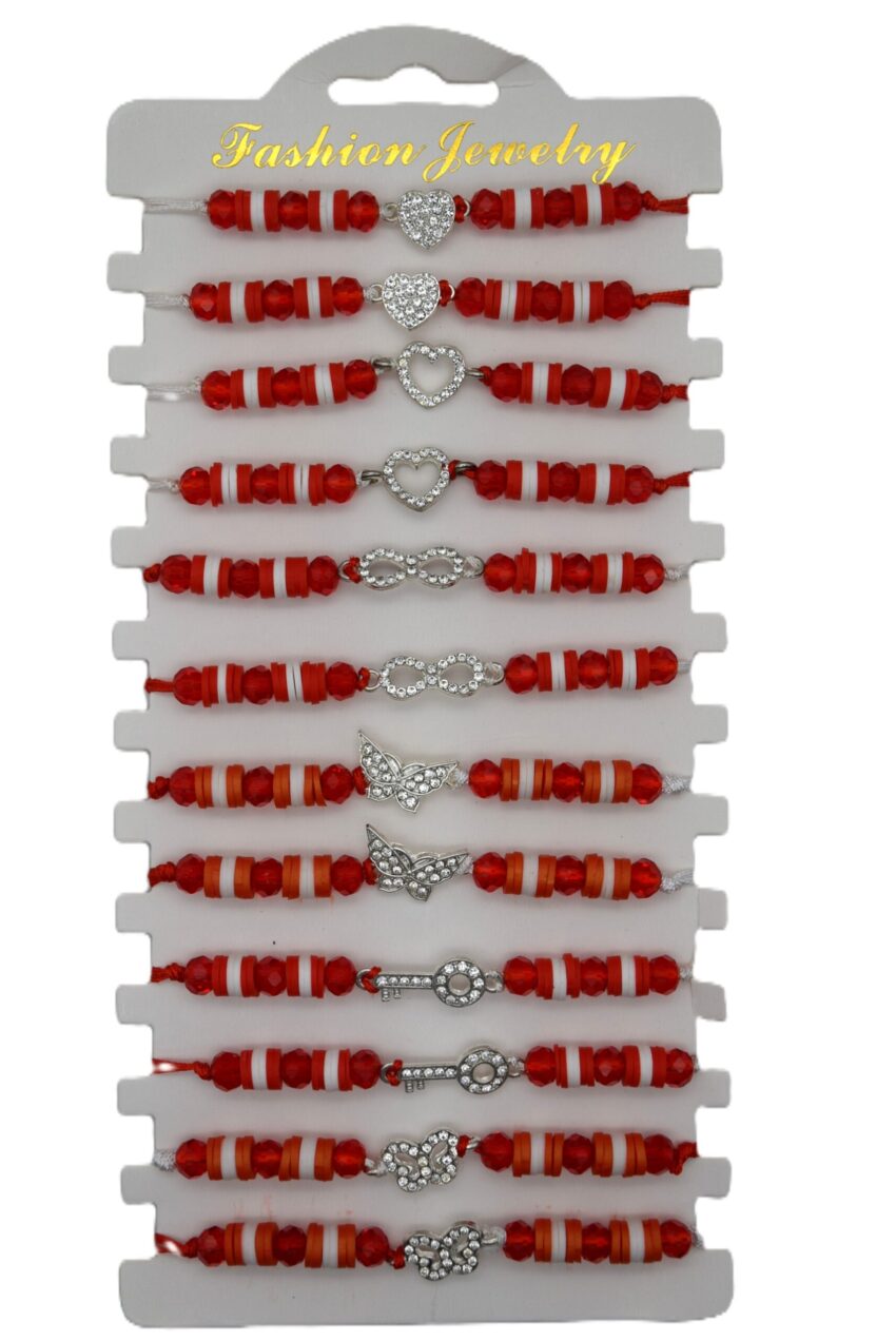 Комплект от 12 гривни - мартеница с мъниста 34