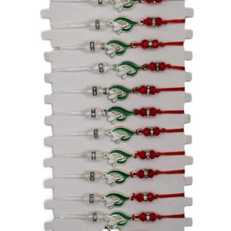 Комплект от 12 гривни – мартеница с мъниста 36