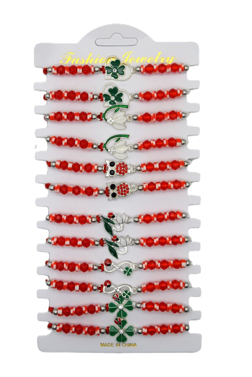 Комплект от 12 гривни - мартеница с мъниста 37