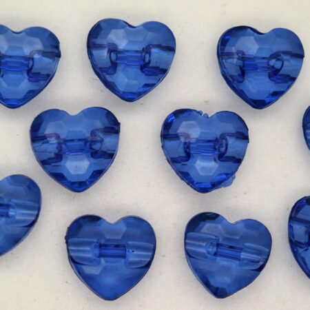 Мънисто сърце тип кристал 11х12х3 мм.