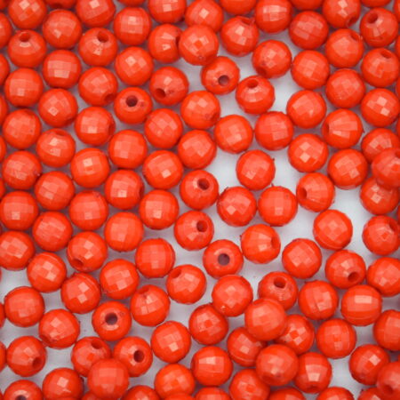 Мънисто червено топче 6 мм.