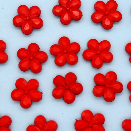 Мънисто червено цвете 13х4 мм.