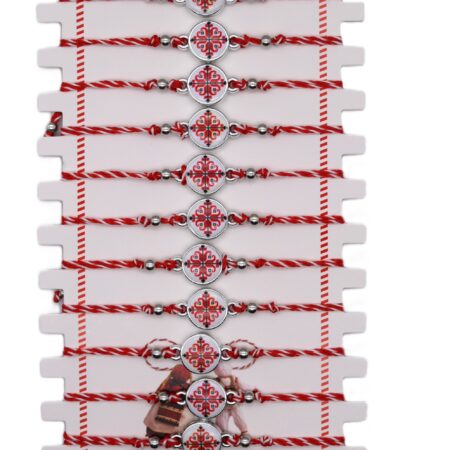 Комплект от 12 гривни – мартеница с мъниста 79