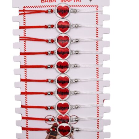 Комплект от 12 гривни – мартеница с мъниста 105