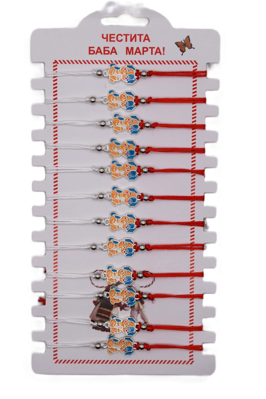 Комплект от 12 гривни - мартеница с мъниста 106