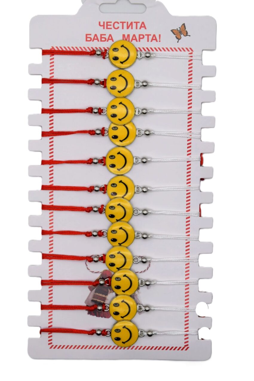 Комплект от 12 гривни - мартеница с мъниста 107