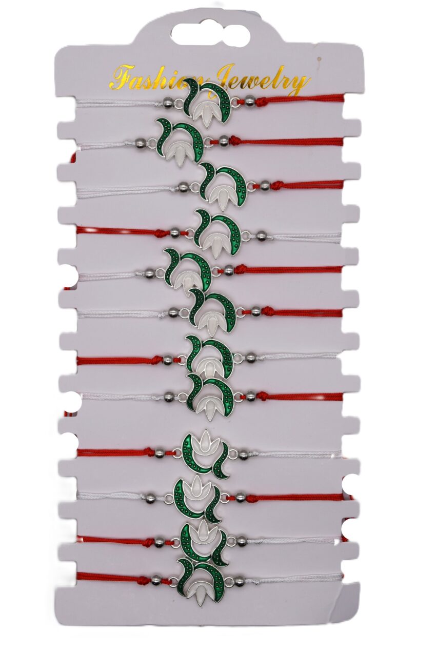 Комплект от 12 гривни - мартеница с мъниста 138