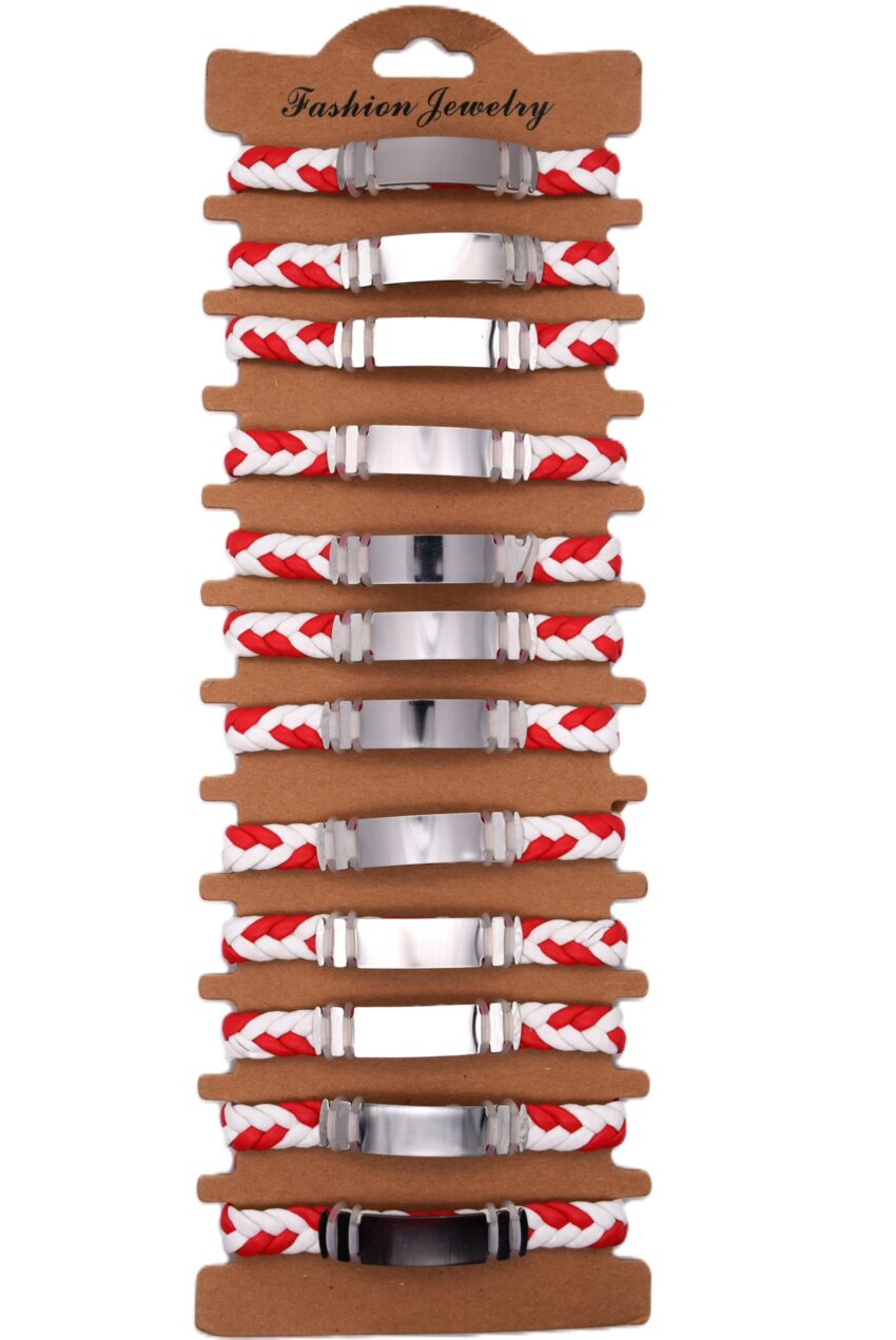 Комплект от 12 гривни кожени мартеници