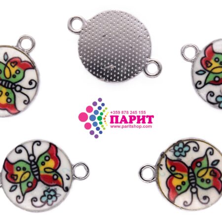 Свързващо метално мънисто 22×15 мм. 3