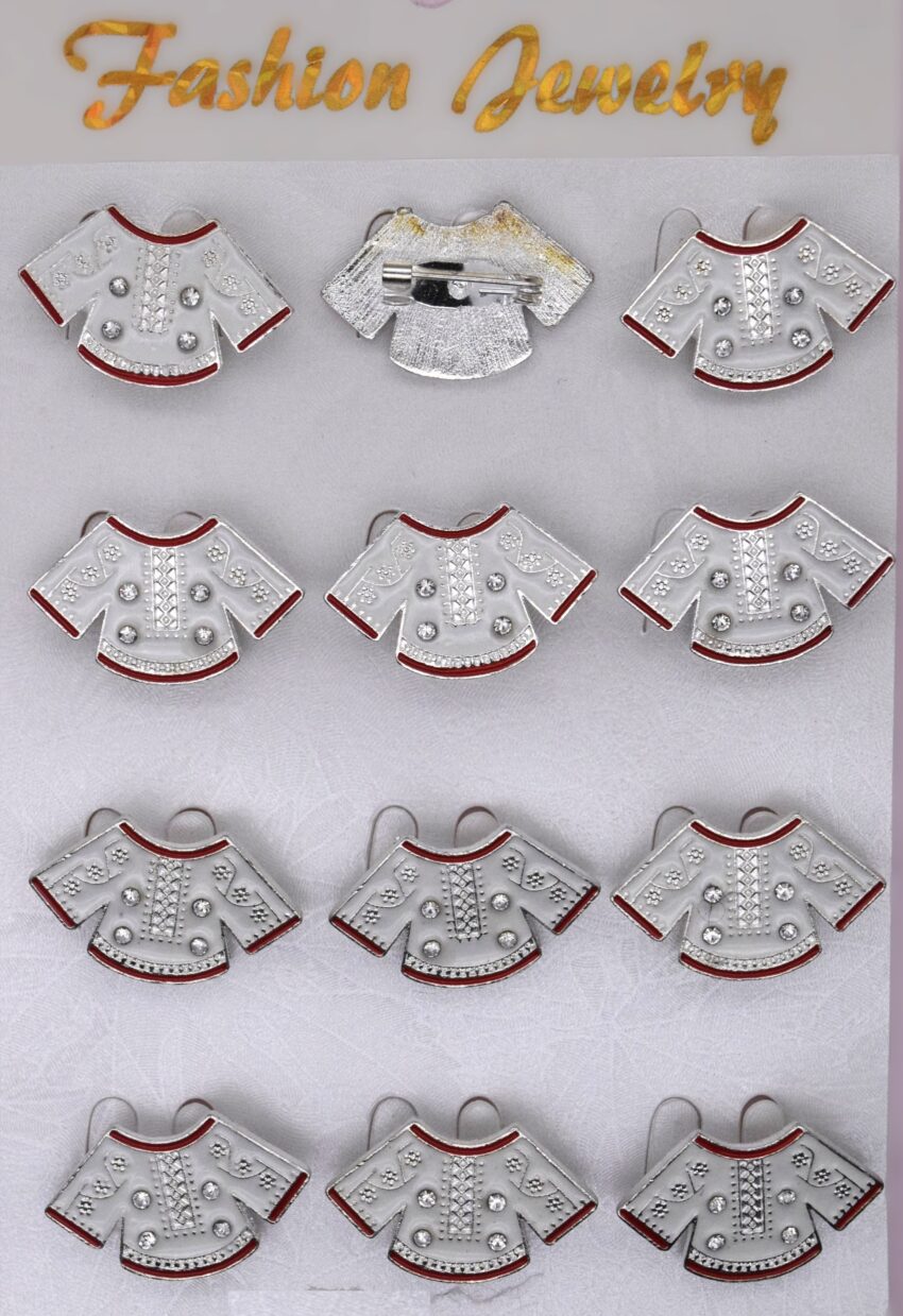 Комплект брошки Българска народна риза - 12 бр.