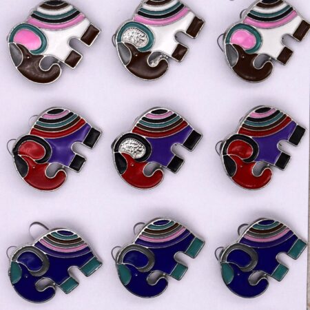 Комплект брошки Цветни слончета -12 бр.