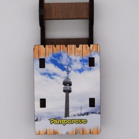 Ръчно изработен дървен сувенир – магнит тип шейна 2