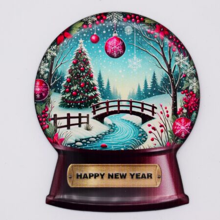 Епоксиден магнит тип преспапие 3D снежно кълбо 2