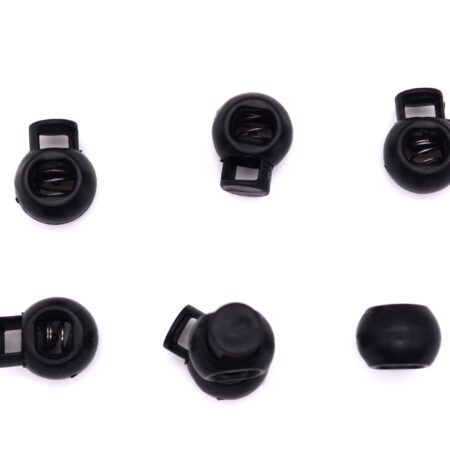 Пластмасови стопери с пружина 50 бр. – черни