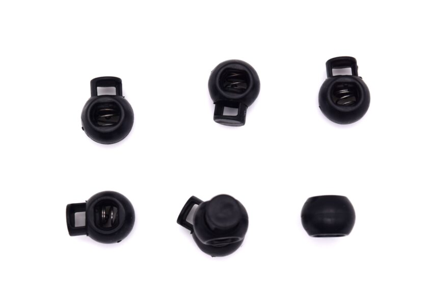 Пластмасови стопери с пружина 50 бр. - черни