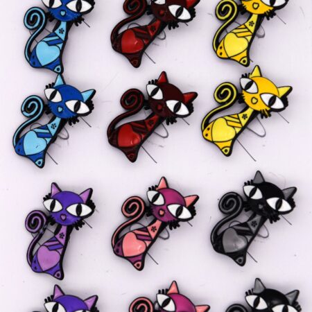 Комплект брошки Котета цветни – 12 бр.